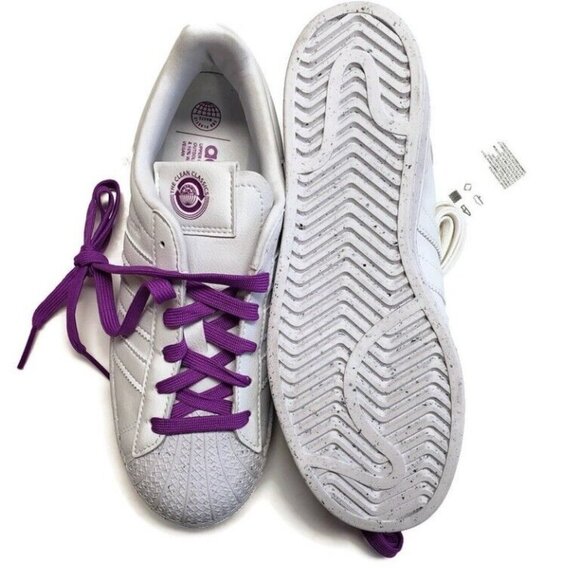 Adidas Originals Superstar Bold Lifestyle Sneakers Size 5.5 FY0129 White Purple - Picture 8 of 9